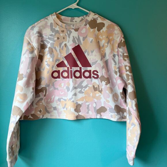 Adidas Womens Graphic Sweatshirt Pastel Camo Size Large Camouflage pullover - Picture 8 of 11